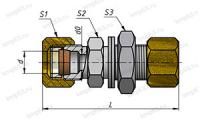 Соединение навертное переборочное СНП-М20хG1/2 У3 ст.20 Соединение навертное переборочное СНП-М20хG1/2 У3 ст.20